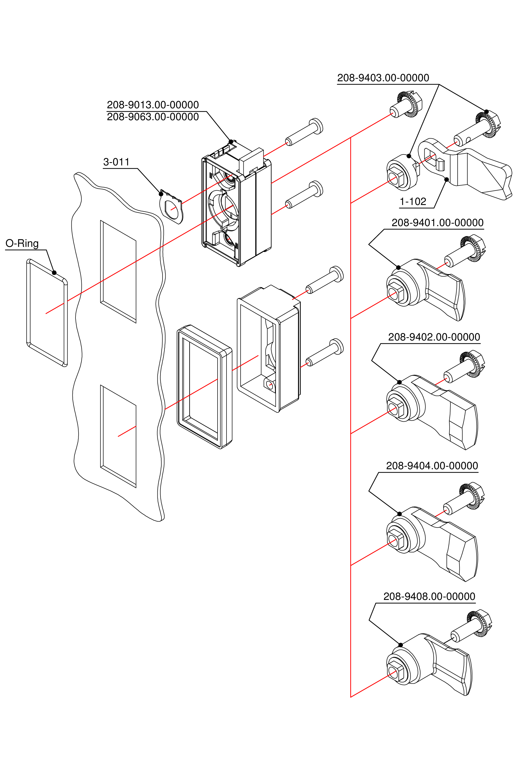 3-150.01 Swinghandle FS PrC with Key Cylinder - DIRAK